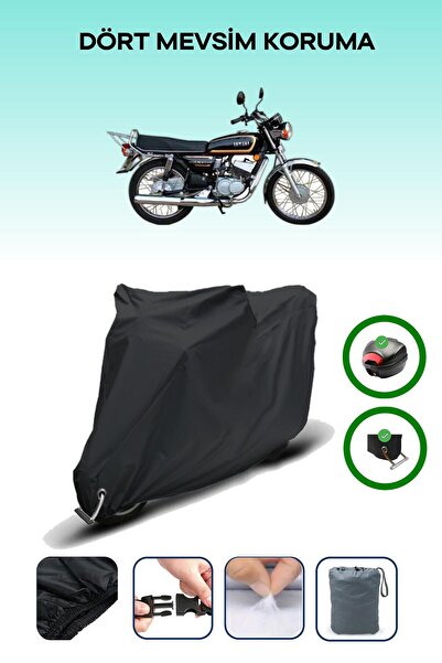 Breen Black Rear Bag and Lock Compatible Yamaha Rx 115 Compatible Motorcycle ...