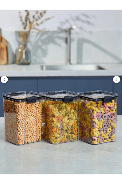 Limeks Home 6-Piece Transparent Storage Container Set – with Airtight Lids, Food Storage Box, Legumes, Grains (1.8 L)