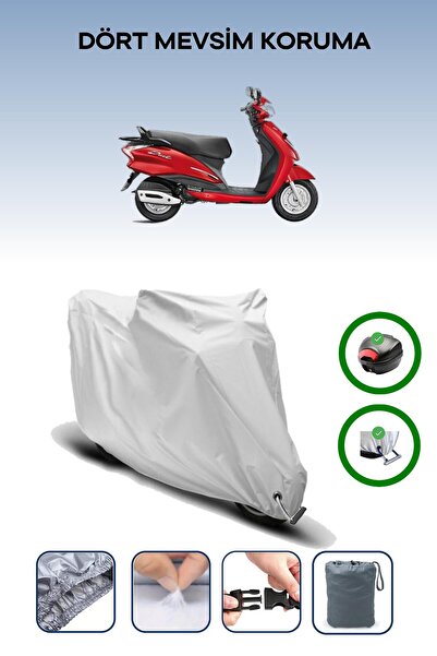 Breen حقيبة خلفية رمادية اللون ومتوافقة مع قماش المحرك المتوافق مع Hero Duet LX 110