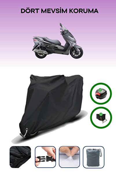 Breen Black Rear Bag and Lock Compatible Benelli Zafferano Compatible Motorcycle Tarpaulin