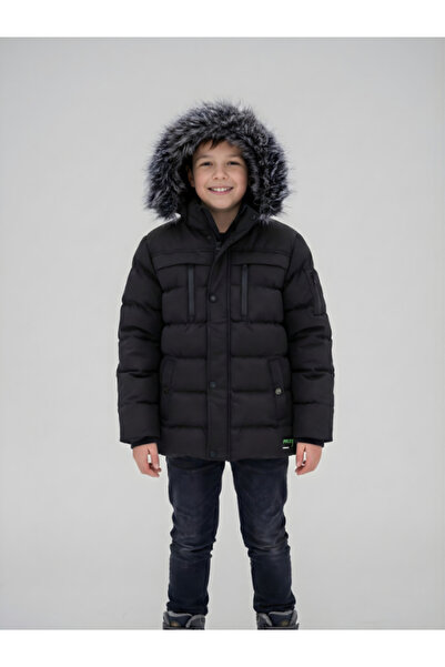 Drc PALTOAN UNISEX PENTRU COPII, IMPERMEABIL LA APA SI VENTUL, CU STRAT DUBLU, CU CAPOTĂ INTRĂ, CU PĂR