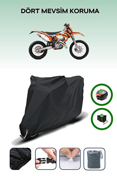 Breen Black Rear Bag and Lock Compatible Ktm 125 Exc Compatible Engine Cover