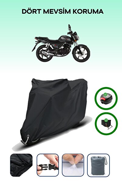 Breen حقيبة خلفية سوداء وقماش متوافق مع قفل RKS 125-S متوافق مع المحرك