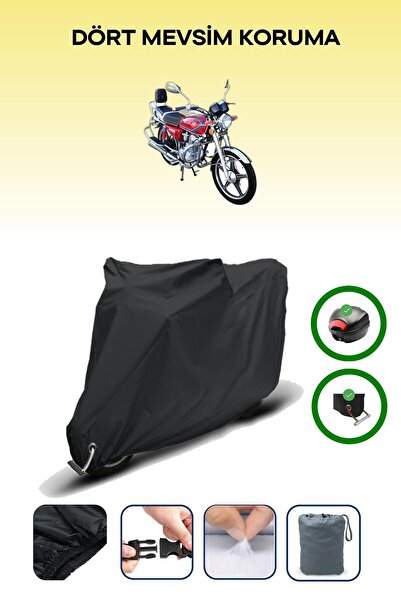 Breen Black Rear Bag and Lock Compatible Arora Ym 150-A Compatible Motorcycle...
