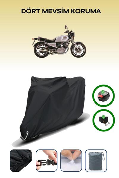 Breen حقيبة خلفية سوداء وقماش متوافق مع دراجة ياماها XV1000