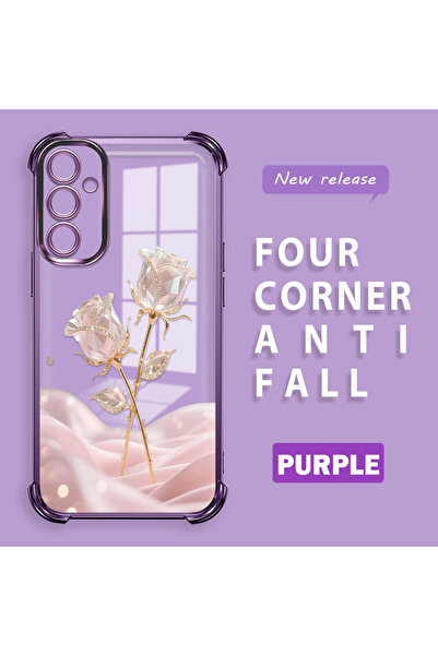 ucuc حافظة حماية من السيليكون الشفاف باللون الوردي الرومانسي المتوافقة مع هات...