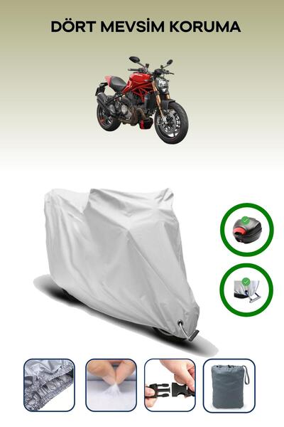 Breen حقيبة خلفية رمادية اللون ومتوافقة مع قماش المحرك المتوافق مع دوكاتي مونستر 1200