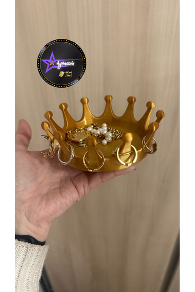 aysanova صينية مجوهرات على شكل تاج، للأساور والساعات والخواتم