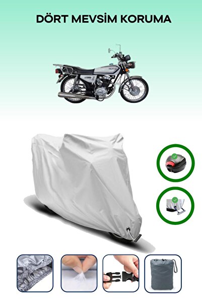 Breen حقيبة خلفية رمادية وقفل متوافقان مع قماش المحرك المتوافق مع Kuba Cheetah 150R