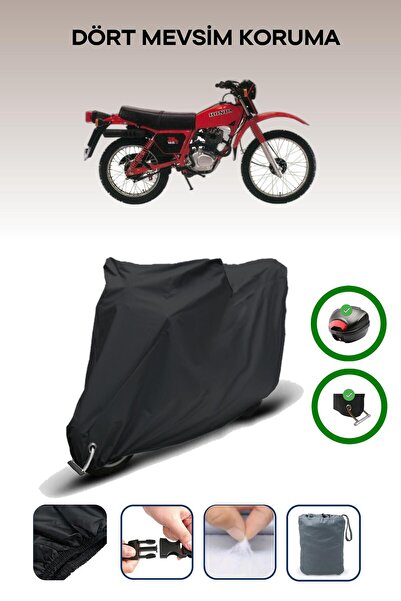 Breen حقيبة خلفية سوداء وقماش متوافق مع قفل هوندا XL 185 S