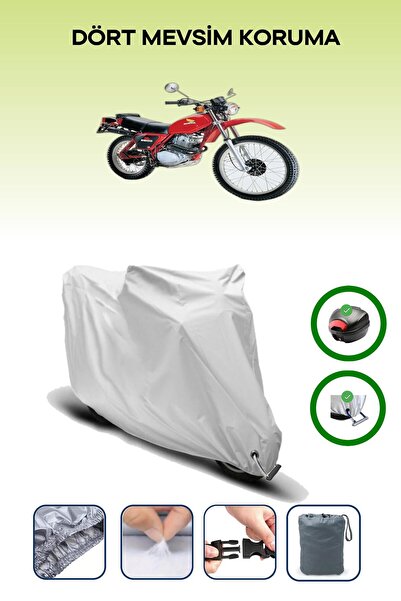 Breen حقيبة خلفية رمادية اللون ومتوافقة مع قماش المحرك المتوافق مع هوندا XL 250