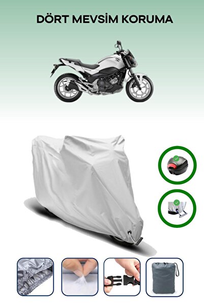 Breen حقيبة خلفية رمادية اللون ومتوافقة مع غطاء المحرك المتوافق مع Honda NC 750 S DCT