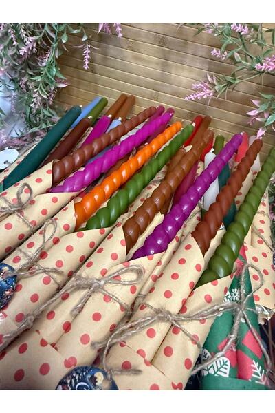 CAPELLA D&K DEKORASYON VE HEDİYELİK SPİRAL ŞAMDAN MUM