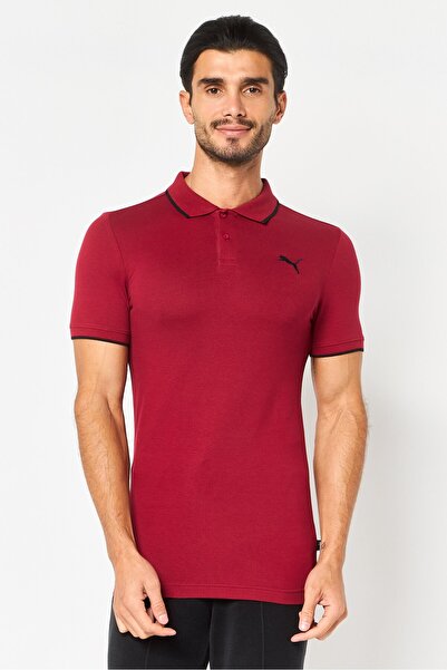 Puma Men Sportswear Fit Short Sleeve Outdoor Polo Shirt, Maroon