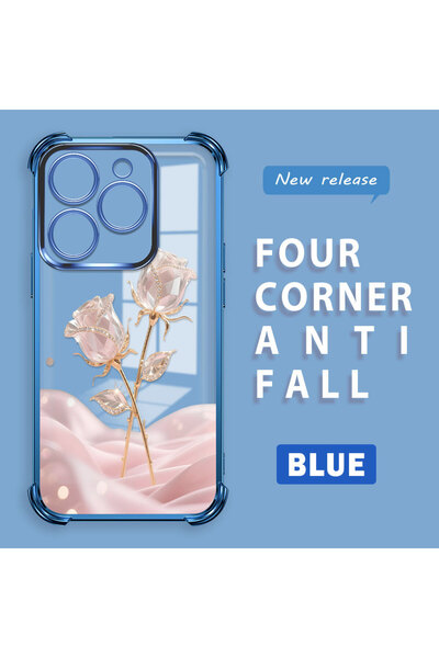 ucuc حافظة حماية من السيليكون الشفاف باللون الوردي الرومانسي المتوافقة مع هات...