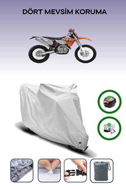 Breen حقيبة خلفية رمادية اللون ومتوافقة مع قماش المحرك المتوافق مع KTM 400 SXC