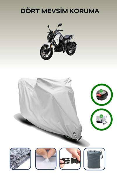 Breen حقيبة خلفية رمادية اللون ومتوافقة مع قماش المحرك المتوافق مع SYM NH X 125