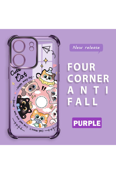 ucuc جراب هاتف شفاف من السيليكون متوافق مع هاتف Xiaomi Redmi 13C بتصميم قطة ك...