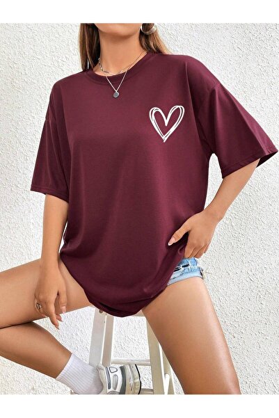 BW Bravely Wear Γυναικείο μπλουζάκι με στάμπα MINIMAL HEART