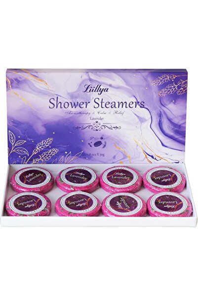Liillya أقراص استحمام برائحة اللافندر، علاج عطري، 8 عبوات