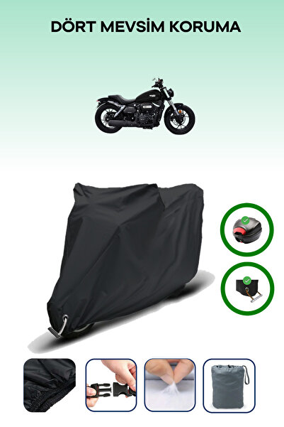Breen Black Rear Bag and Lock Compatible Yuki Funrider 125 Compatible Motorcy...