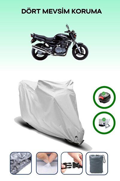 Breen Gray Tail Bag and Lock Compatible Kawasaki Er-5 Compatible Motor Tarpaulin
