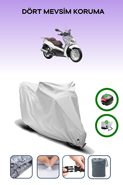 Breen Gray Rear Bag and Lock Compatible Yamaha X-City 250 Compatible Motorcyc...