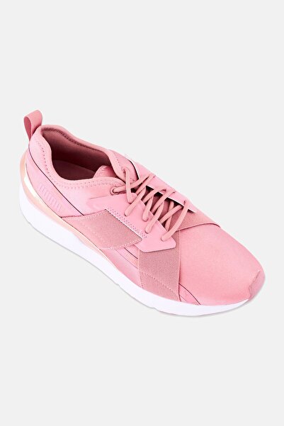 Puma Women Muse X-2 Metallic Lace Up Outdoor Sneaker, Pink