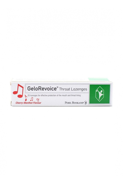 GeloRevoice أقراص استحلاب لتخفيف تهيج الحلق وبحة الصوت، 20 قرصًا