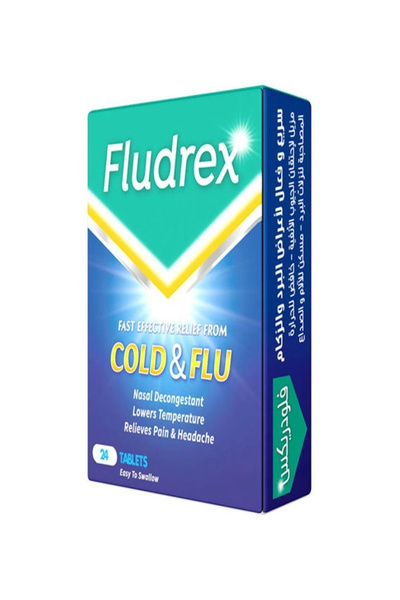 FLUDREX أقراص لعلاج البرد والإنفلونزا، 24 قرصًا