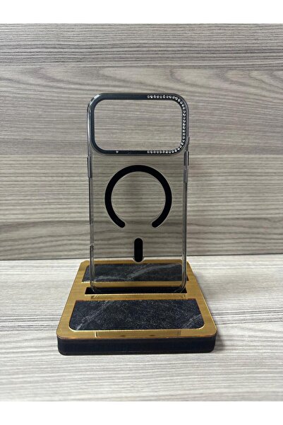 Muson Apple iPhone 17 Pro Max Uyumlu Kılıf Magsafe Şarj Özellikli Taş Tasarım...