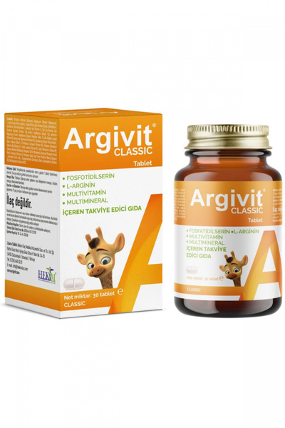 Argivit Classic L-Arginine, Multivitamin, Multi-Mineral Tablet 30 Pieces