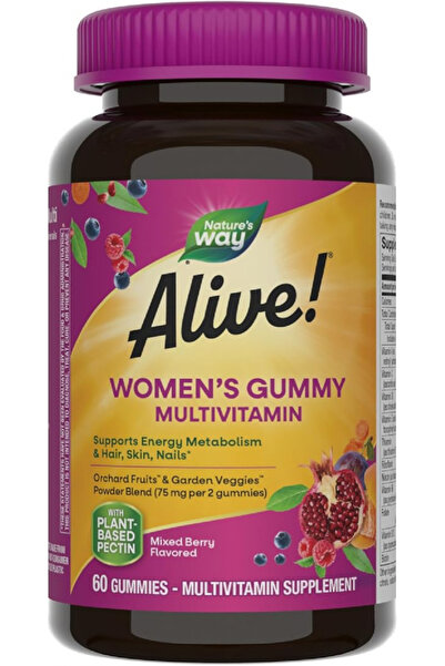 Nature's Way فيتامينات Alive النسائية الصمغية 60 قرصًا