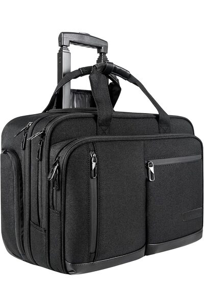 VANKEAN 17.3 Inch Rolling Laptop Bag, Waterproof Overnight Rolling Bags, Laptop Bags for Travel/Work