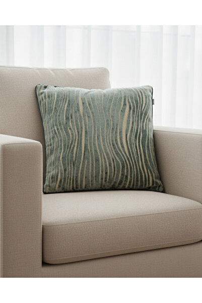 REDTAG Green Wave Jacquard Cushion