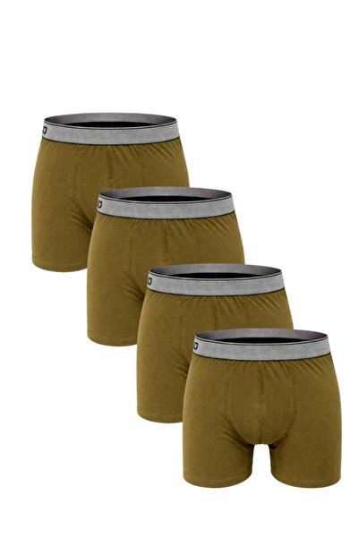 SINGLE SWORD Men's 4-Piece Stretch Fabric Stretch Fabric Soldier Beige Boxer