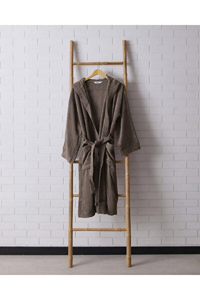 REDTAG Grey Hooded Bathrobe (X-Large)