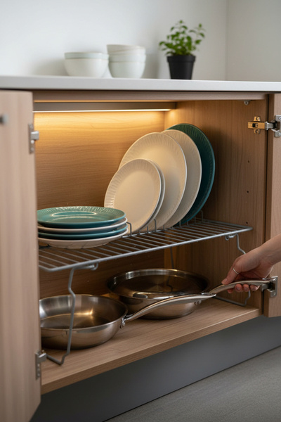 CK House Raft organizator din metal pentru dulap Raft metalic tip pod Organiz...