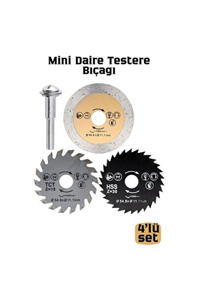 ModaCar 3'lü Mini Daire Testere Bıçağı Seti - HSS, TCT ve Elmas Kesici Disk