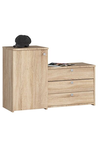 SERSIMO Dulap pantofi S16 cu comodă, 3 niveluri de pliere, PAL laminat 16 mm, 98x33x67 cm