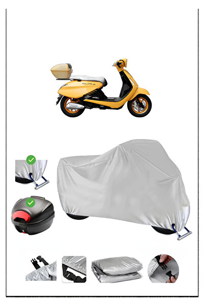 Breen حقيبة خلفية رمادية اللون ومتوافقة مع قماش المحرك المتوافق مع Yuki Gelato 125