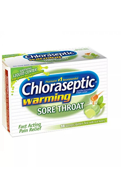 chloraseptic معينات الشاي الأخضر، 18 قطعة