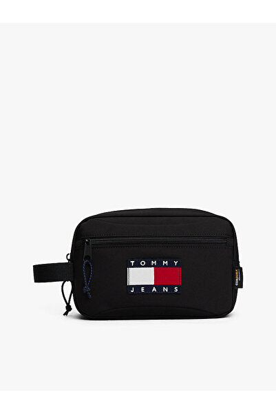 Tommy Hilfiger Erkek Marka Logolu Günlük Kullanıma Uygun Siyah El Çantası AM0...