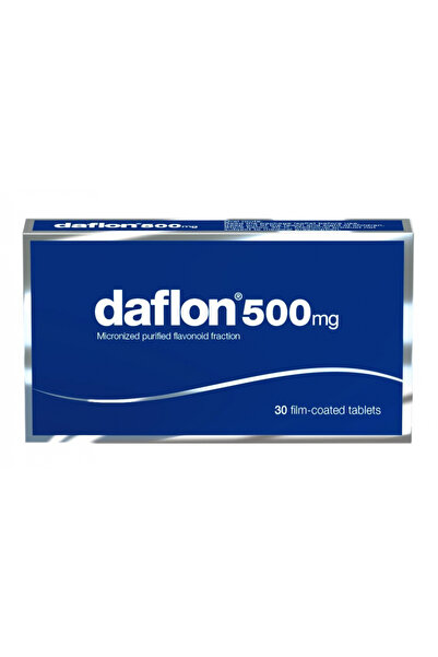 Daflon أقراص مغلفة لتحسين صحة الدورة الدموية، 30 قرصًا، 500 ملغ