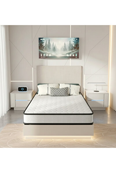 UPR HOME Tek Kişilik Full Ortopedik Sünger Yatak Beyaz – 12 cm