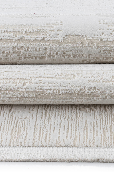 ANUTYA HOME Krem 7102 Modern Klasik Soft Desen Yumuşak Toz Vermeyen Salon Otu...