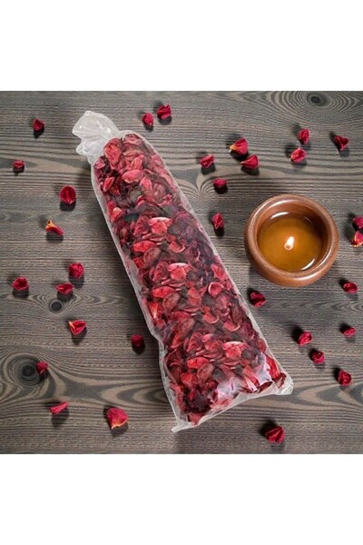 FAMEMUS ACCESSORY ورقة ورد جافة مزخرفة ورد أحمر مجفف