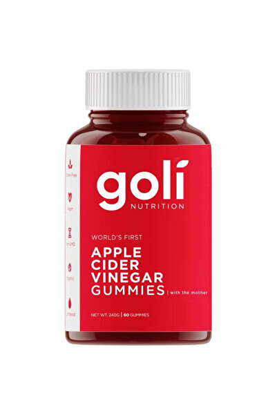 GOLİ حلوى خل التفاح، عبوة من 60 قطعة