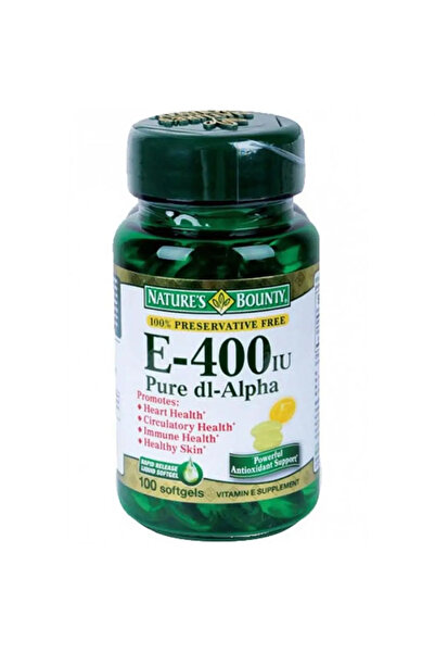 Nature's Bounty Vitamin E-400IU Softgels 100's