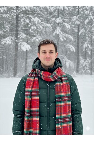 As Reyon Ekose Desenli Saçaklı Erkek Atkı